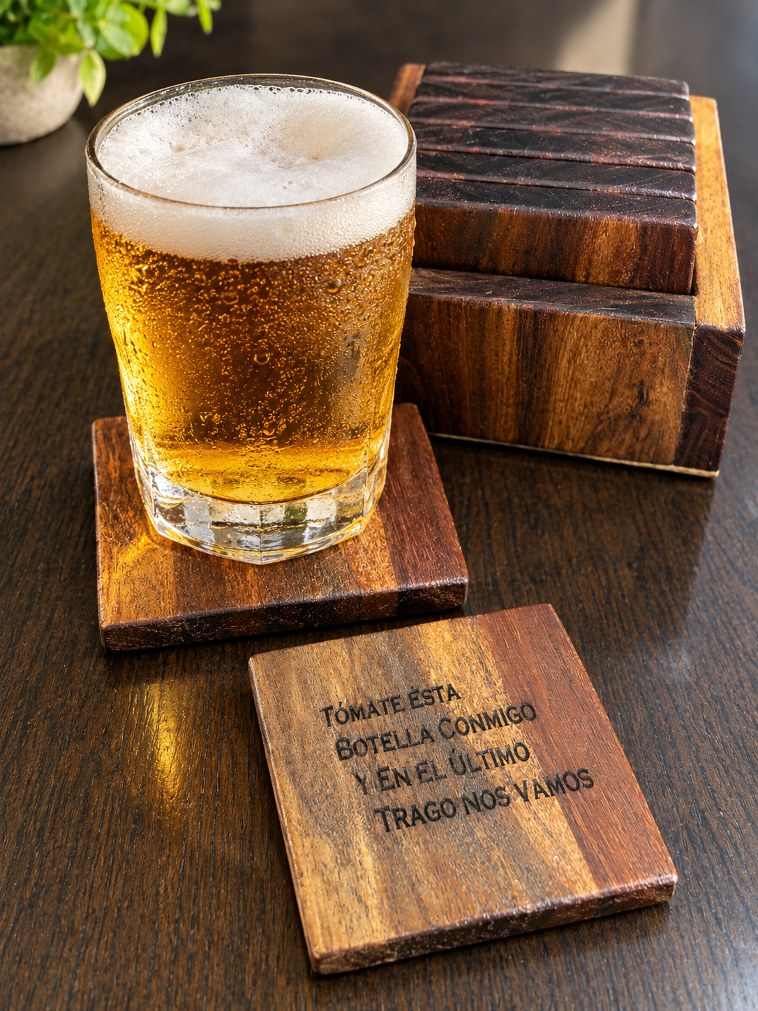 Porta vasos de Madera de Tzalam